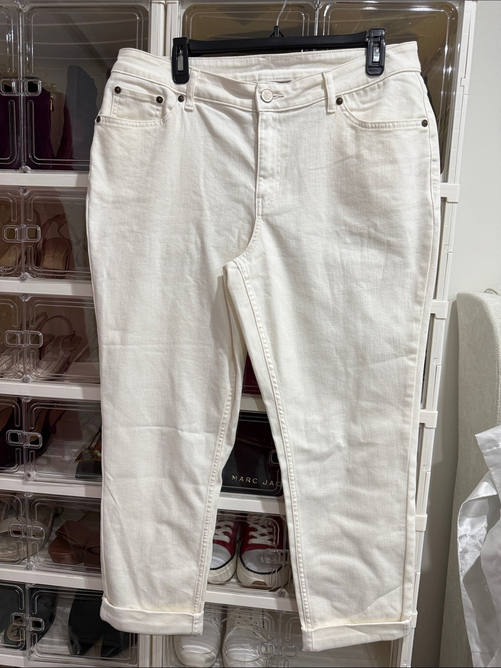 Classic White Straight-Leg Jeans